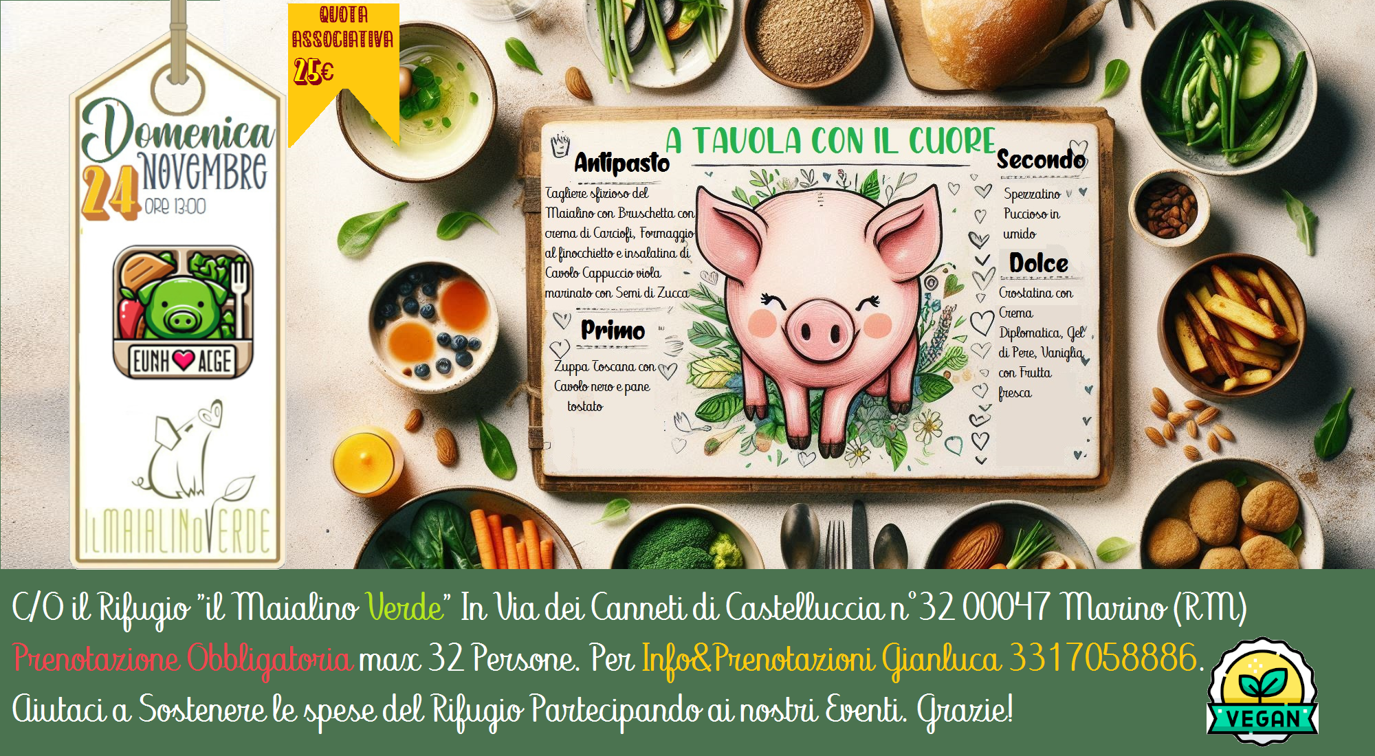 🥦 A Tavola con il Cuore: Pranzo Vegan al Maialino Verde 🥦